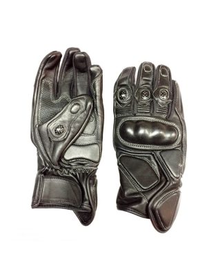 Leather Biker Gloves